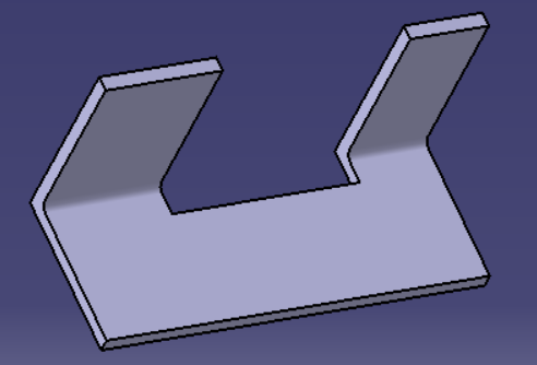 U-shaped Sheet Metal Using One Bending Operation
