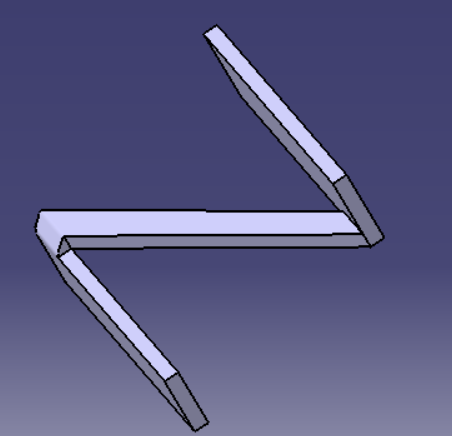 Z-shaped Sheet Metal Requiring Two Bend Operations to Complete 