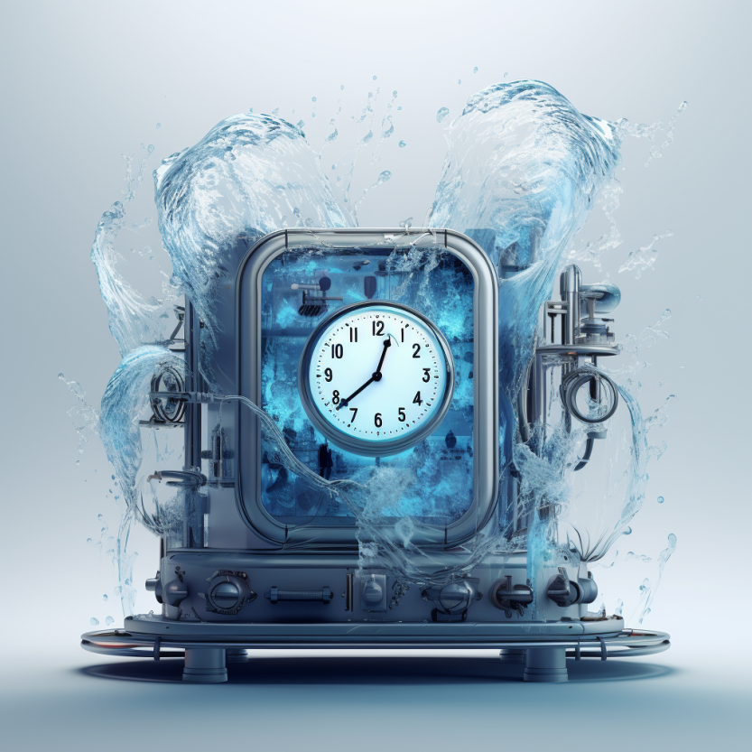 How do digital water clocks work?